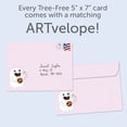 thumbnail image 2 of Tree-Free Greetings Halloween Greeting Card 2 Pack, 5x7, Ghost with Candy (GT63161), 2 of 7