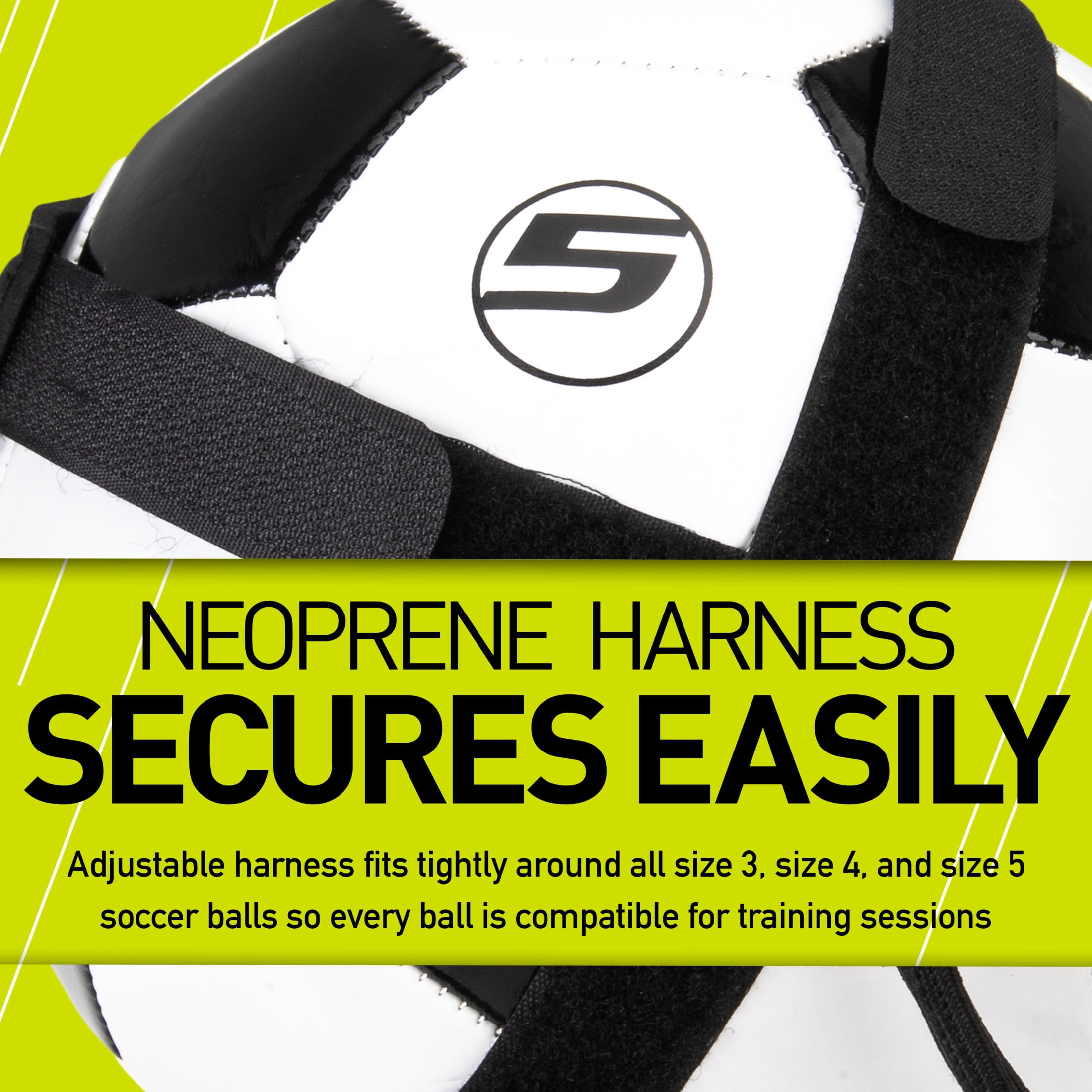 Franklin Sports Soccer Ball Training Belt - Blackhawk Pass-Pal Soccer Kick Trainer + Practice Equipment Accessory - Solo Soccer Passing, Shooting + Skills Trainer Belt - Fits All Size Soccer Balls