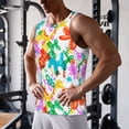 thumbnail image 5 of Logiee Colorful Air Balloons Print Men's Workout Tank Top,Quick Dry Workout Tank Top,Gym Muscle Tee,Fitness Bodybuilding Sleeveless T Shirt-Large, 5 of 7