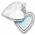 thumbnail image 5 of Sterling Silver Rhodium-Plated 20mm Footprints Heart Swing Locket (29 X 19.5) Made In Hong Kong -Jewelry By Sweet Pea, 5 of 8