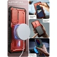 thumbnail image 6 of ExoGuard For Samsung Galaxy S24 Case, Phone Case with Screen Protector and Kickstand (Red), 6 of 6