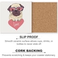 thumbnail image 6 of GZHJMY Square Drink Coasters, 4 Pcs Bulldog with Heart of Love Absorbent Ceramic Coffee Coasters for Drinks with Cork Base Housewarming Gift for Home Decor, 6 of 6