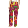 thumbnail image 3 of Xecao Cartoon Vegetables Women's Straight Lounge Pajama Pants: The Epitome of Relaxed Sleepwear, 3 of 9