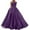 DT-Purple, variant on DailyTrove Women's Strapless Satin Ball Gown, Full Skirt, Formal Event & Prom Wear, Elegant Fit
