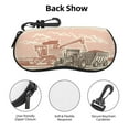 thumbnail image 3 of Honeii Combine harvester working with tractor Print Neoprene Glasses Case,Spacious for Sunglasses and Eyeglasses,Zipper Eyeglass Case With Belt Clip, 3 of 6