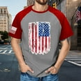 thumbnail image 2 of Gvdentm Men's Casual USA Flag Distressed Graphic T-shirt Tops 4th of July Independence Day A08-Grey,2XL, 2 of 3