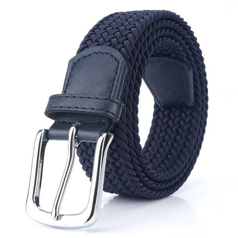 LionVII Men's Elastic Stretch Belt, Breathable Canvas Web Belt