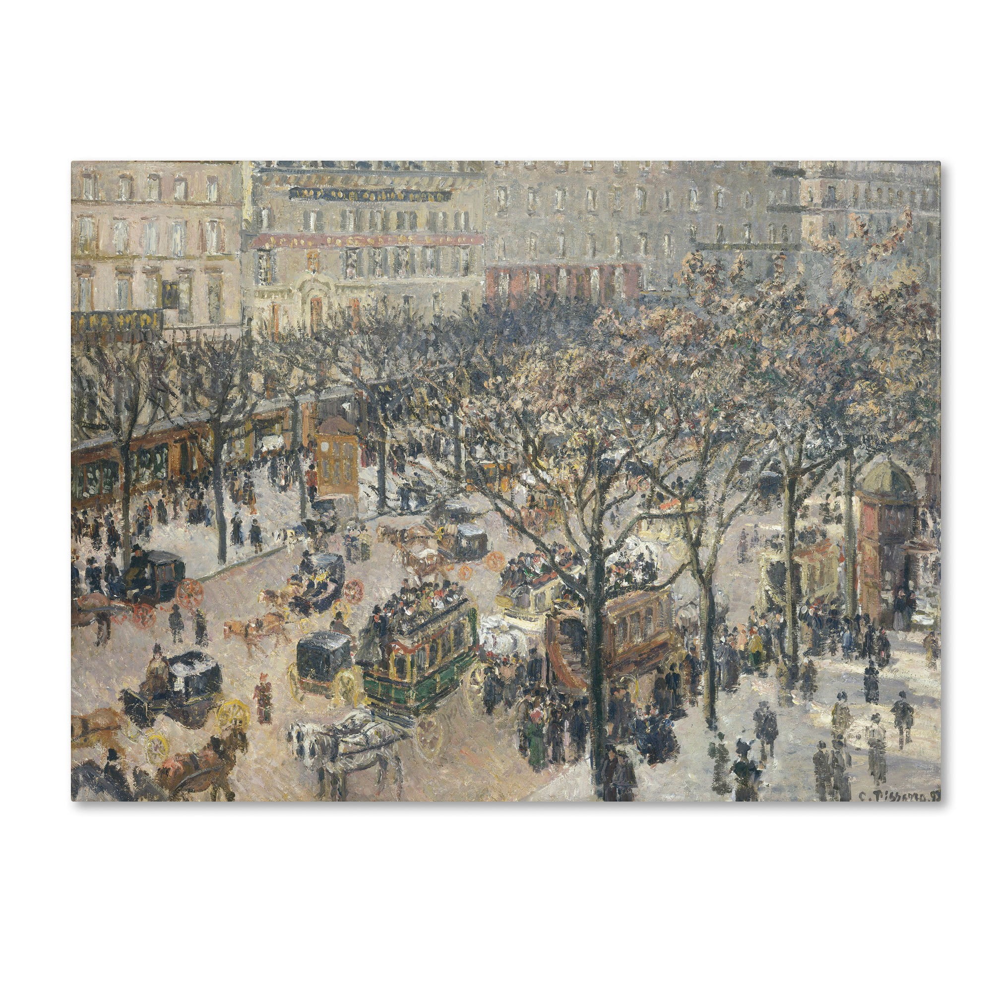 Trademark Fine Art "Boulevard des Italiens" 1897 Canvas Art by Camille Pissarro