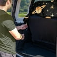 thumbnail image 4 of Drydeepin Planets Crescent Moon Stars Car Seat Covers for Backseat, Rear Bench Seat Cover Towel Sweat Absorbent Saddle Blanket Seat Protector Universal Auto Accessories for Trucks Van SUV, 4 of 7