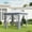 Gray, variant on Outsunny 13' x 13' Pop Up Gazebo Hexagonal Canopy with 6 Zippered Mesh Netting, 2-Tier Roof Event Tent with Steel Frame for Patio Backyard, Coffee