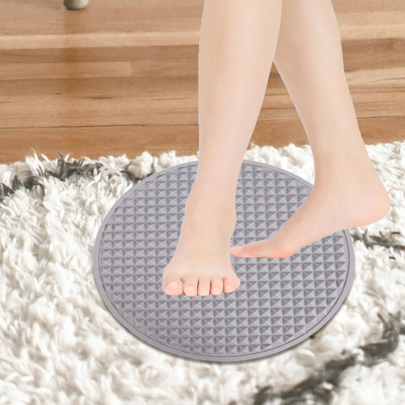 Wswqop Acupressure Mat Massage Blanket Silicone Fitness Walk Massagers Foot Massage Pad Gray