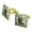 Gold, variant on Sloth Selfie Picture Square Cufflink Set - Silver or Gold