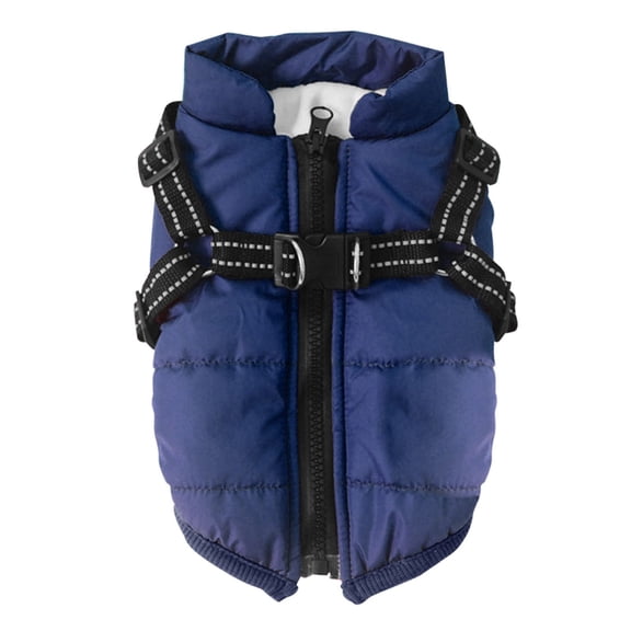 Winter Dog Coat with Harness Built in Waterproof Windproof Pet Jacket Warm Reflective Snow Vest for Small Medium Large Dogs Cold Weather Outdoor Apparel, S