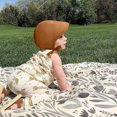 thumbnail image 2 of Gyujnb Linen Baby Sun Hat Breathable Adjustable Tie Bonnet for Spring Summer Daily Wear, 2 of 4