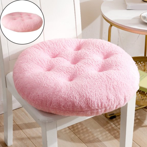 IOTdou Round Chair Cushions, Round Floor Pillow, 16 Inch Round Non-Slip Dining Seat Pad, Round Stool Cushioncircle Chair Cushion for Home, Office, Thick Warm Winter Cushion, Bar Stool Cushions