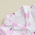 thumbnail image 6 of Cjfdfy Toddler Baby Girls Halloween Pajama Set Pumpkin Bow Print Button Down Long Sleeve Tops And Pants Infant Cute My First Halloween Holiday Sleepwear 1-6Y, 6 of 9