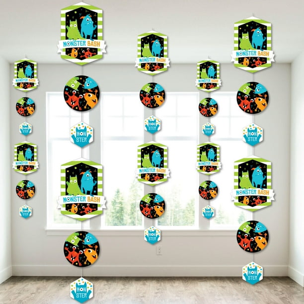 Big Dot Of Happiness Monster Bash Little Monster Birthday Party Or Baby Shower Diy Dangler Backdrop Hanging Vertical Decorations 30 Pieces Walmart Com