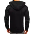thumbnail image 3 of Sudadera Capucha Tipo Cárdigan Color Liso Para Hombre Casual, 3 of 8