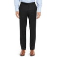 thumbnail image 6 of Mens Flat Front Pant 3-piece Black Modern Fit Vested Suit, 6 of 6