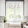 thumbnail image 3 of Floral Kitchen Curtains and Valances Set, Rod Pocket Curtains Tier Farmhouse Window Curtains 24 Inch Length, Spring Summer Rose Blossom Elegant Printed 3 Piece Kitchen Curtains Set, 3 of 6