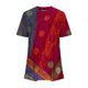 thumbnail image 4 of Tops Cortos para las Mujeres Cuello Redondo Impreso Sudadera Plisada Manga Corta, Tops de Baile para las Mujeres Primavera Verano, 4 of 4