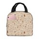 thumbnail image 1 of Fotbe Coffee Time Bolsa Térmica con Estampado y Forro de Aluminio Grueso Bolsa de Almuerzo con Bolsillo Frontal para Hombres y Mujeres, Ideal para Trabajo, Escuela, 1 of 8