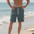 thumbnail image 6 of Men's Quick-Dry Tactical Shorts with Zippered Pockets - Casual Beach Shorts for Men, Ideal for Summer, Beach Parties, and Outdoor ActivitiesLight GrayM, 6 of 7