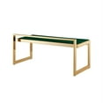 thumbnail image 4 of Posh Living Camilo Velvet and Stainless Steel Base Bench in Green/Gold, 4 of 8