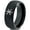 Black Dome Tungsten, variant on Tungsten Asterisk Star Symbol Glyph Band Ring 8mm Men Women Comfort Fit Black Dome Brushed Polished