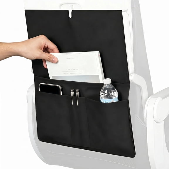 1 Pack Airplane Seat Back Organizer with Storage Pocket, Travel Tray Table Cover for Plane and Train Use