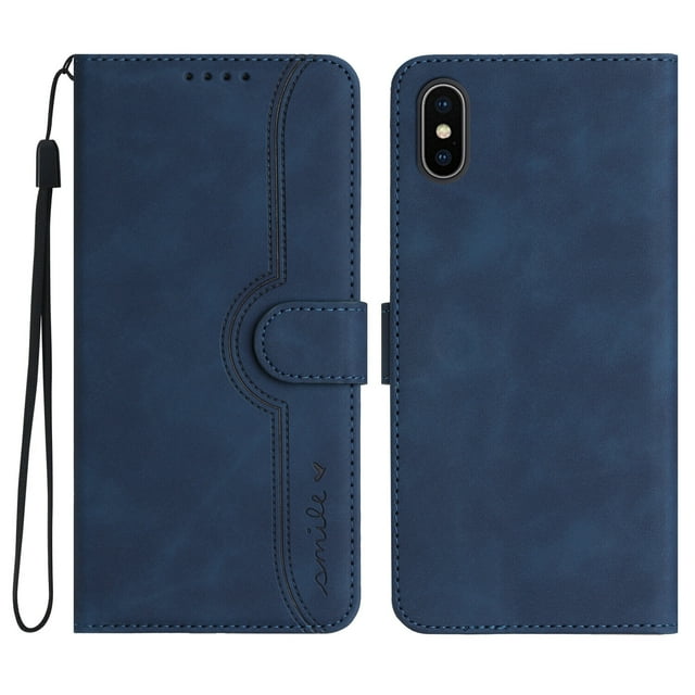 Compatible avec iPhone X/ TP Étui Portefeuille en Cuir PU Premium avec Couverture Magnétique Intégrée