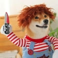thumbnail image 7 of Dog Halloween Costumes, Deadly Doll Dog Costume,Chucky Dog Costume with Knife for Pets, Funny Dog Costumes Halloween for Small Dogs, 7 of 7
