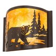 thumbnail image 2 of Meyda Tiffany 204479 Bear At Lake Right 10" Tall Wall Sconce - Bronze, 2 of 7