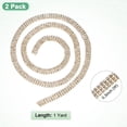 thumbnail image 3 of Uxcell 2-Pack 3 Filas 1 Yarda 8.5 mm Cadena de Cierre de Piedras de Strass para Manualidades/Ropa [Dorado], 3 of 6