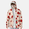 thumbnail image 4 of Kll Red Ladybug Print Men'S Women’s Upf 50+ Sun Protection Outdoor Hoodie Jacket Long Sleeve Fishing Hiking Performance Shirt- Medium, 4 of 8