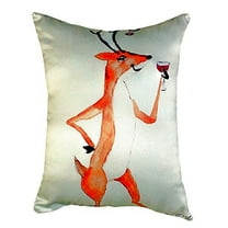 Betsy Drake Deer Party No Cord Throw Pillow