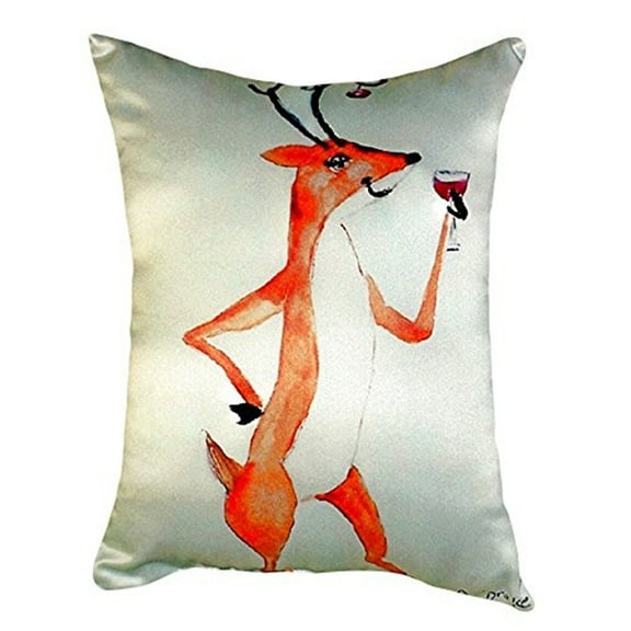 Betsy Drake Deer Party No Cord Throw Pillow