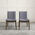 thumbnail image 2 of Ashcroft Mid-Century Modern Fabric Dining Chair, Light Gray (Set of 2), 2 of 7