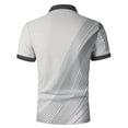 thumbnail image 4 of Fnnxeal Mens Polo Shirts Casual Graphic Collared Short Sleeve Summer Golf Polo Gray Shirts for Men Size 3XL, 4 of 7