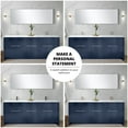 thumbnail image 5 of Lafarre 80 in W Navy Blue Double Bath Vanity, White Quartz Top and Chrome Faucet Set, 5 of 6