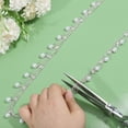 thumbnail image 3 of 1 Yard Pearl Tassel Rhinestone Fringe Trim Rhinestone Pearl Tassel Chain Diamond Crystal Tassel Fringe Trim for Sewing Crafts Wedding Dress Clothing Accessories DIY Decoration Silver, 3 of 8