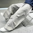 thumbnail image 5 of FRSASU Baggy Sweatpants for Kids High Elastic Waist Wide Leg Pocketed Quick Dry Athletic Sports Cargo Pants Gray-B, 5 of 6