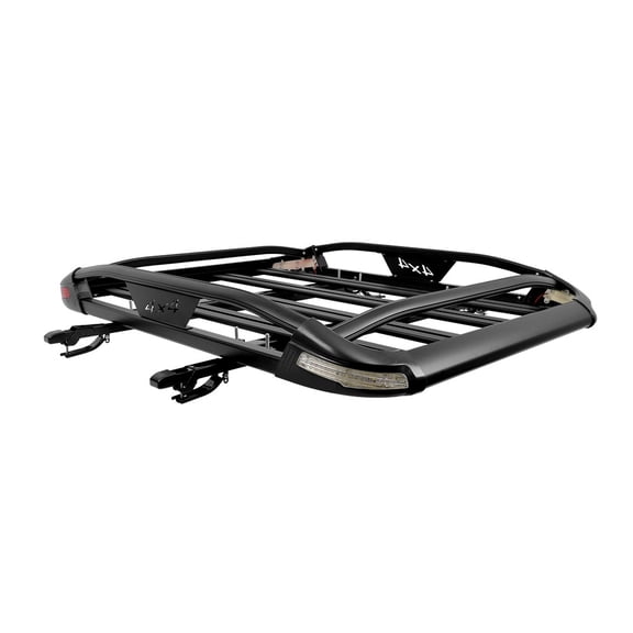 For Hyundai Santa Fe Aluminum Roof Rack Cargo Carrier Basket Cross Bars w/ Light