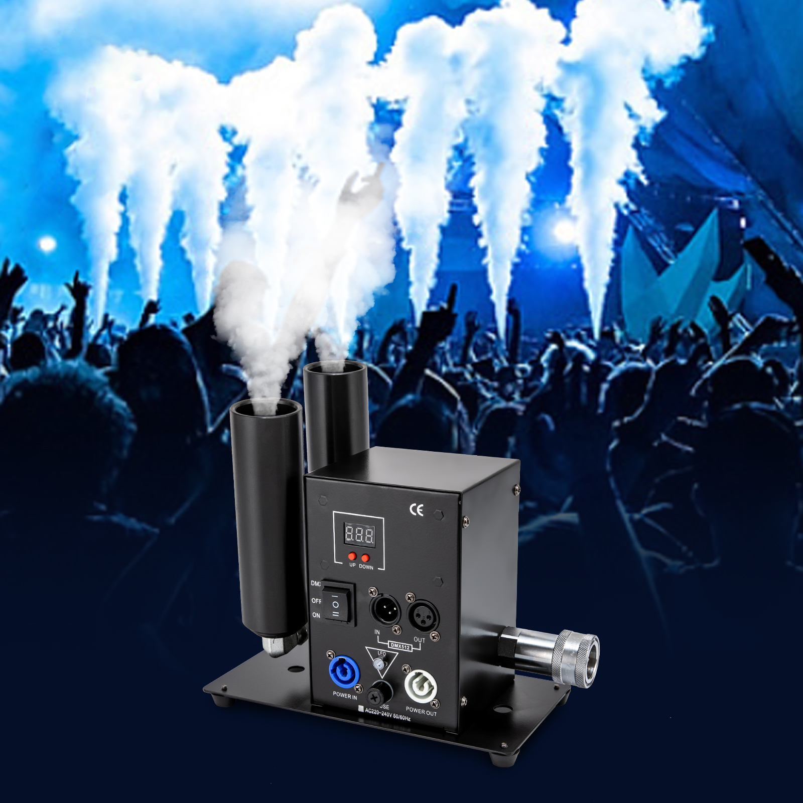 YIYIBYUS Smoke Machine Co2 Column Fog Machine for Stage Effect Wedding Christmas Party Stage