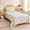 Mini Snoopy Spring Floral Happy Dance Soft Grey, variant on PLERISE Kids Twin Sheet Set, 3 Pieces Snoopy Character Print Microfiber Bed Sheets, Soft Cute Cartoon Bedding Set with Flat Sheet Fitted Sheet and Pillowcase, Murky Blue