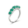 thumbnail image 2 of JewelersClub Emerald Ring Birthstone Jewelry – 1.40 Carat Emerald 0.925 Sterling Silver Ring Jewelry – Gemstone Rings with Hypoallergenic 0.925 Sterling Silver Band, 2 of 4