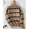 thumbnail image 5 of Valentine Sweaters for Women Lady Cute Lovely Heart Sweater Knited Warm Turtleneck Sweaters Shermie, 5 of 6