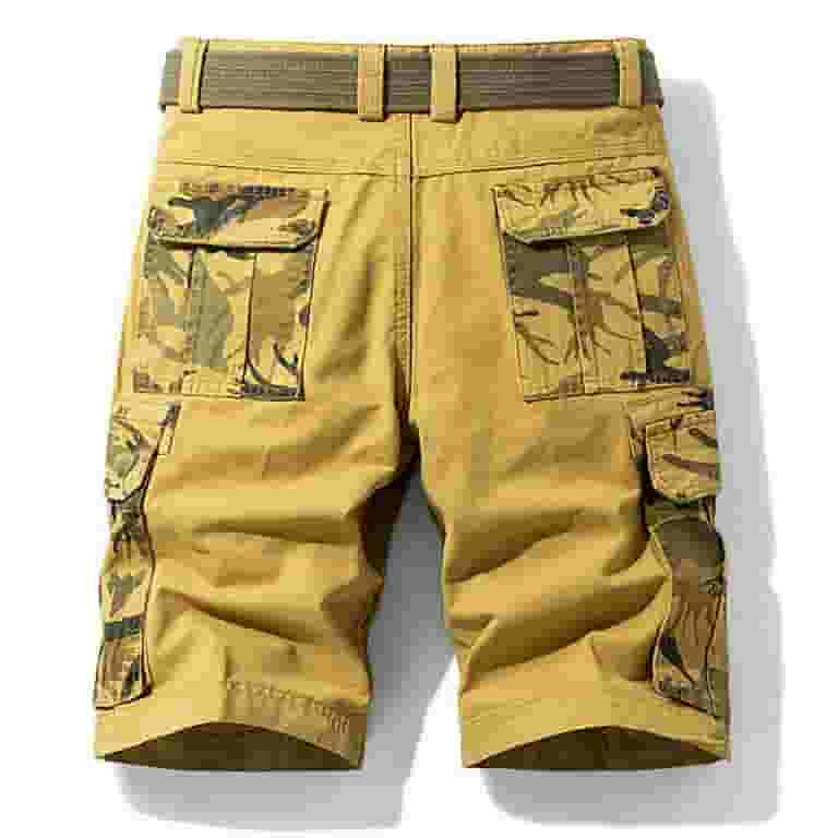 【BAON】Siem String Bermuda Cargo Pants BSDHBS Cargo Pants for Men Mens Outdoor Casual Elastic Waist