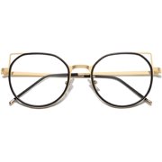 Blue Light Blocking Glasses Women Cat Eye Vintage Metal Frame Eyeglasses Fox