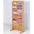 thumbnail image 1 of Wooden Mallet MR20-FSBH Cascade Free Standing 20 Pocket Magazine Rack - Black, Mahogany & Light Oak, 1 of 1